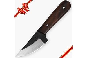 Hobby Hut HH-330, Coltello a Lama Fissa, Coltello da Caccia in Acciaio al Carbonio 1095 Personalizzato Fatto a Mano da 15,24 cm con Fodero, Coltello a Lama Fissa, coltelli Bushcraft