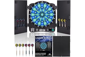 Turnart Diana Electrónica, Diana Electronica Profesional, Dardos Diana Electronica,6 Dardos Juego Digital con Sonido 48 Juegos 500 Variantes