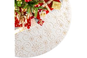 XIMEY Falda Arbol Navidad, 90cm Bonita Base Arbol de Navidad, Suave Manta para Arbol de Navidad, Cubre Pie Arbol de Navidad, Alfombra Arbol de Navidad, Falda de Arbol de Navidad de Felpa (Oro)