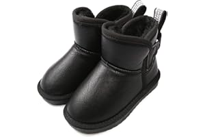 Apawwa Winterstiefel MäDchen Warm GefüTtert Boots MäDchen SchlüPfen Winterschuhe Kinder Komfortabel Schneestiefel MäDchen