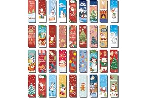 YEAHBOOM 36 Piezas Marcadores de Libros Magnéticos, Navidad Marcapáginas Clip de Página, Marcadores de Lectura para Niños