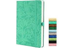 BEINUSHOR Journal en Pointillé, A5 Carnet en Pointillé avec Papier 120GSM, 164 Pages, Journal Pointillé avec Boucle pour Stylo, Poche Intérieure, Bande élastique