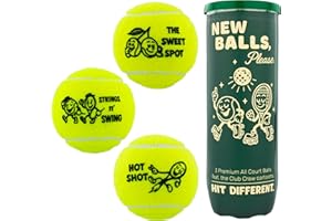 GET A GRIP - Tennis Balls - All Court Pressurised, 3 Ball Tube, Premium Performance, Durable High-Visibility Felt, Fun Cartoon Designs, Ideal Tennis Gift, Club Crew