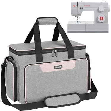 Custodia Per Macchina Da Cucire Con Ruote - Borsa Trasporto Tascabile, Tracolla Staccabile, Nero