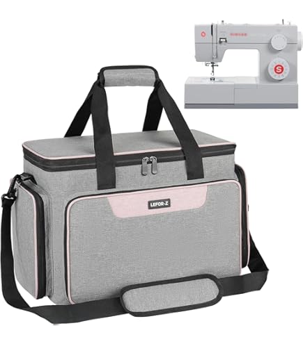 Borsa Per Macchina Da Cucire Copertura impermeabile for macchina da cucire con tasche. Copertura antigraffio for la maggior parte delle macchine da cucire(Black