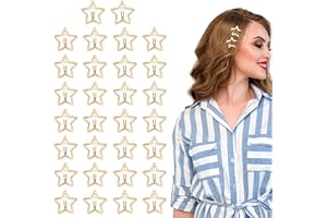 Niuhong 30 Pcs Stern Pentagramm Haarspangen Fünfzackiger Haarspange Mode Sterne Barrette Rutschfest Haarklammer Kopfschmuck Bling Elegant Spangen Star Punk Haarschmuck Frauen Und Mädchen (Golden)