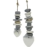 FRANK FLECHTWAREN Deko-Hänger Steinherz im 2er Set