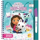 Lisciani - THE DOLLHOUSE OF GABBY - MEOW-MAZING Magic Water Coloring Book For Children Ages 3+ - 12 Page Book With Water Pen