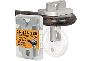 ‎PRODUDA PRODUDA LKW Anhänger Schloss Diebstahlschutz Diebstahlsicherung für LKW Anhänger Zugöse 40mm bis 50mm Edelstahl zusammensteckbar mit Staubox - ohne Schloss