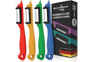 Schwertkrone Solingen Germany obieraczka dla osób prawo- i leworęcznych, 4-częściowy zestaw obieraczek