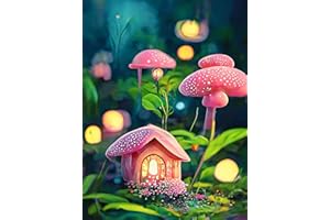 Lunyloer Diamond Painting, 5D Pilze Diamant Painting Bilder Erwachsene, DIY Cross Stitch Stickerei Malerei Cuts Stickerei Kunsthandwerk für Home Wand Décor 30x40cm