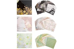 Carta per Scrapbooking, Lychii 90 Fogli Vintage Scrapbooking Carta, Decorativo estetico Carta per Diario Artistico, Taccuino, Album Fotografico e Artigianato, 14cmx14cm