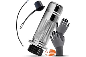 ‎UMETA UMETA® SnapStar Fettpressen Mundstück [6 in 1] – Robuste 4-Backen Kupplung für Schmiernippel inkl. 500 mm XXL Schlauch & Arbeitshandschuhen – Langlebige Qualität – Profi Komplettset für Schmiernippel