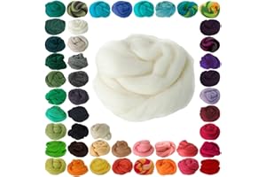 MADDMA 25g Filzwolle Märchenwolle Nassfilzen Trockenfilzen, unterschiedliche Farben, Farbe:weiß