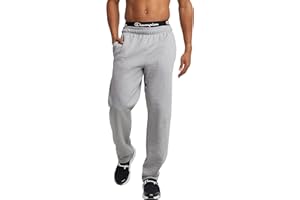 Champion Męskie spodnie dresowe Powerblend Open Bottom Fleece Pant, Logo Oxford Gray C Patch, XL
