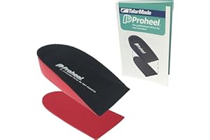 FOOTMEDICS Talarmade ProHeel Orthotic Robust EVA Cup Insole Foot Heel Lift Elevator Aid - Size (M UK6-9) High Density 9mm Degree Lift