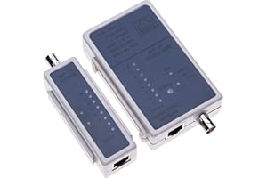 RJ45, BNC Coaxial Cable Tester by Keple for LAN Test, Ethenet, UTP, STP, TNC, USOC 8P8C, 6P6C, 4P4C Network Connection, RJ11, RJ12 Plug Inernet Wire Modular Nettworking Tool