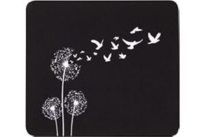 AOKSUNOVA Tappetino per il mouse, 180 x 160 mm, piccolo, con motivo tappetino per il mouse, colore: nero