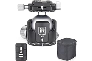 INNOREL V52 Cabeza de Bola de trípode de Perfil bajo, diámetro de la Bola φ52mm Carga máxima 66lb/30kg Todo Metal CNC Dual 360° Panoramic Shooting Camera Mount con Dos 1/4" Arca Swiss QR Placas