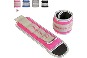 PROIRON Pesas para Tobillos, 0.5-2kg(1 Par) Pesas para Tobillo y Muñeca con Correa Ajustable para Ejercicios Fitness Recuperación Caminando Corriendo Gimnasia