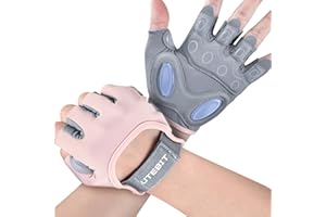 UTEBIT Gants de Fitness, Gants Musculation Respirants pour Homme et Femme avec Soutien au Poignet Protection de la Paume pour Vélo, VTT, Entraînements, Gym, Gymnastique, Halterophilie