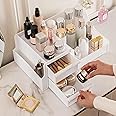 ALOXE Premium Large Makeup Organisers | Upgraded Storage Box and Organiser with Drawers for Dressing Table, Skincare, Makeup 