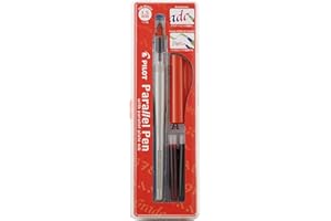 Pilot - Pluma caligráfica Parallel Pen Plumin 1,5 Recargable-Colores Rojo y negro