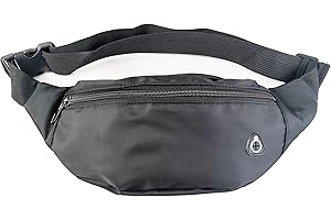 Lin's Liliana Marsupio Marsupio piccolo unisex Fanny Pack Bum Bag Waist Pack per viaggi escursionismo jogging Sport (Nero)