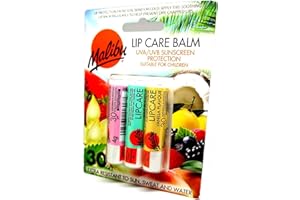 MALIBU LIP CARE BALM UVA/UVB SUNSCREEN PROTECTION SPF30 3PK