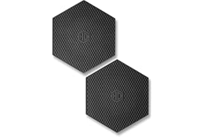 HexClad Salvamanteles hexagonales de silicona, paquete de 2, almohadillas calientes antideslizantes y resistentes al calor, color negro