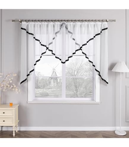 Fertiggardine Aus Voile Mit Guipure, Vorhang