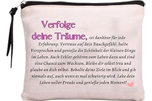 AHNONA Abitur 2023 Geschenke - Beste Freundin Geschenke, Abschied für Kollegin Kosmetiktasche Klein Natur, Mutter Tochter Geschenk, Mutmacher, Du Schaffst Das, Schöne Geschenk für Mädchen