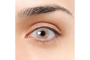 LENTES DE CONTACTO VIP Lentillas de Contacto Color Gris Claro Duración 1 Año + Kit de Accesorios Color Diamante VIP (2 Piezas) Sin Aro de Definición