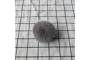 BrightGlow 20 pompones de piel sintética, pompones de piel de conejo, pompones suaves para manualidades, pompones de piel sintética, pompones de peluche esponjosos, pompones para gorras, decoración