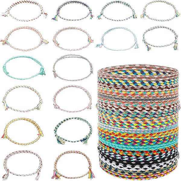 MEJOSER 14 Pezzi Braccialetti Amicizia Intrecciato Colorato 14