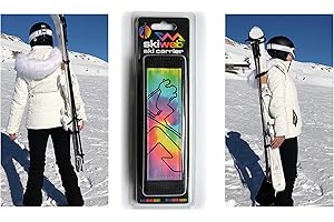 Skiweb Hands Free Ski & Pole Carrier. Pocket Size To Use At Any Time. Straps Skis And Poles In To One Unit Leaving Your Hands Free