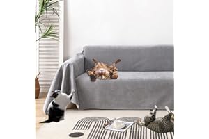 PEXXSUII Sofaüberwürfe Loveseat Abdeckung, Wasserabweisend, Rutschfest, Langlebig, Vollständig, Sofakissen, Stoff, Möbel, Couchschutz für Haustiere Haare Kinder Floppers Hund Katze Kratzer 380 x 180cm