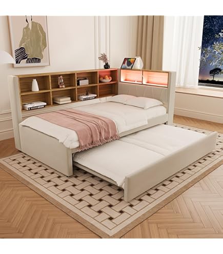 Lit Led Avec Cofe De Rangement Ava - Blanc - 180x200 En Ance Clasf Maison-ja