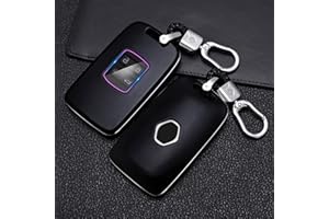 SILUOHAKE Carcasa para Llave Renault de Fibra de Carbono Carcasa de Llave de Coche para Renault Koleos Kadjar Megane Captur Espace 4 botón Funda Cubre Llave