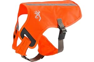 Browning Pet Gilet ad alta visibilità, regolabile di sicurezza per cani, arancio di sicurezza, grande (P000038680104)