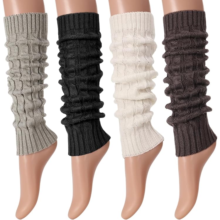 Produktbild von GBKDQQ 6Paar Stulpen Damen Leg Warmers Beinwärmer, Leg Warmers Stulpen Weiß, Vielseitig Warm Und Bequem Geeignet, Winter Frühling Und Herbst- Geeignet Für Frauen Und Kinder