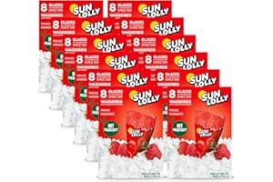 ZAMA4ZINGO Sun Lolly Wassereis Erdbeere 12er Vorratspack | Mit Fruchtsaft | Zum Selbsteinfrieren | Ohne künstliche Aromen | Frei von Süßungsmittel | Laktosefrei | Glutenfrei | 12 x 480ml