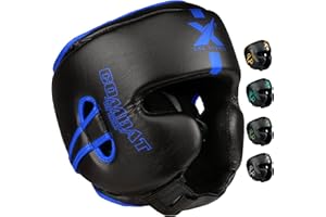 XN8 SPORTS XN8 Boxing Headguard for MMA Training Sparring, Head Guards for Cheeks, Forehead, Full Face and Ear Protection, Muay Thai, Karate, Taekwondo, Kickboxing Head Guards Helmet with Padded Cheek, Chin