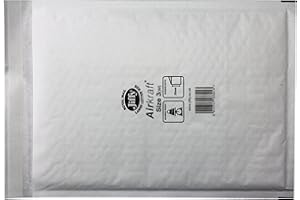 Jiffy Airkraft - Sobres (ligeros, con burbujas en el interior, para papel A3, 50 unidades, tamaño 7, 340 x 445 mm), color blanco