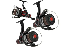 ANGLING PURSUITS 2 x NGT CKR30 Coarse/Float/Spinning Fishing Reels With 8lb Line