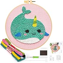 Kit Ricamo A Punzone - Principianti Con Ago, Telaio E Filati, Motivo Margherita - Foto 3