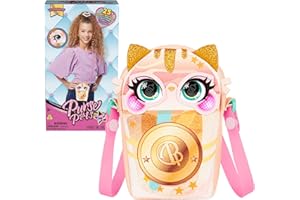 Purse Pets, Treat Yo Self Catpuchino Jouet interactif pour Animal Domestique et Sac à Main avec Joues Lumineuses, Plus de 25 Sons et réactions, Jouets pour Enfants pour Filles