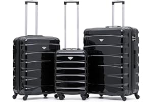 Flight Knight ABS 3 Tailles Valise Legere Compatible avec Air France, Hop! easyJet, RyanAir Et Bien d'autres! Bagage a Main 55x35x20 cm Et Bagage en Soute Grande avec 4 Roues.