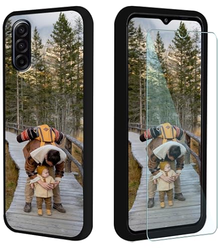 KARTXITAI Cover Personalizzata Compatibile con TCL 40 SE con Foto Testi logo,Custodia Morbido TPU Gel Custom Case con Immagine,Testo Assorbimento degli Urti e Anti-Graffio -NERO
