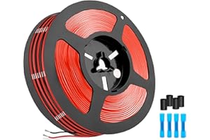 Filo Silicone 14AWG-THUN-CT 2,07mm²cavo elettrico [3m nero e 3m rosso], Fili elettrici in Rame Stagnato a Trefoli, Resistente alle Alte Temperature per Auto RC e Drone.